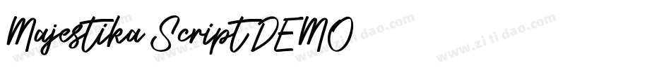 Majestika Script DEMO字体转换